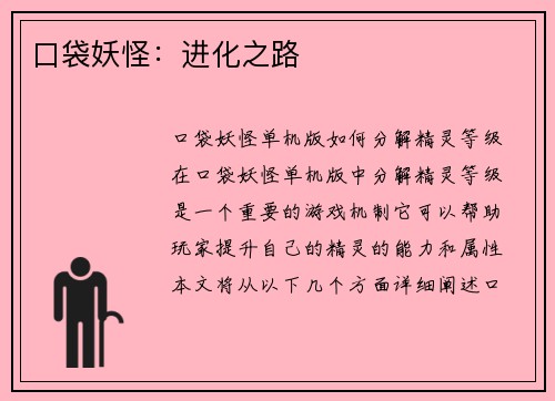 口袋妖怪：进化之路